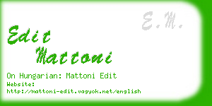 edit mattoni business card